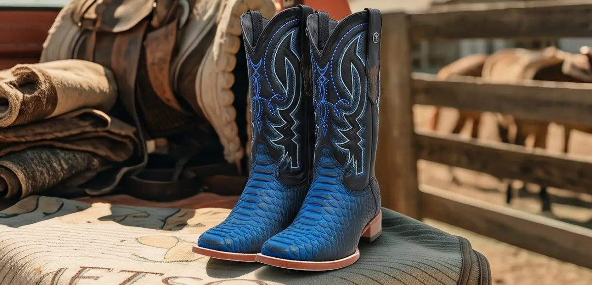 Blue Western Boots