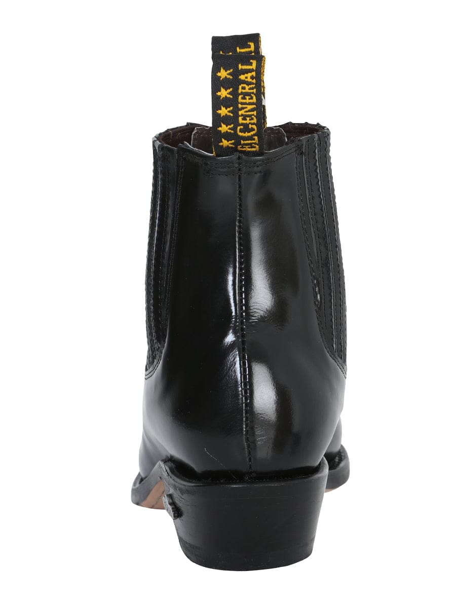 El General Western Wear CABALLERO Ankle Cowboy Boot by El General - Black Chameleon 181 bak view