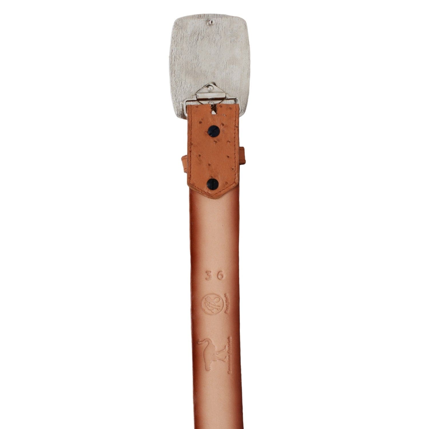 Genuine Ostrich Skin Cowboy Belt Honey Color - Los Altos Boots