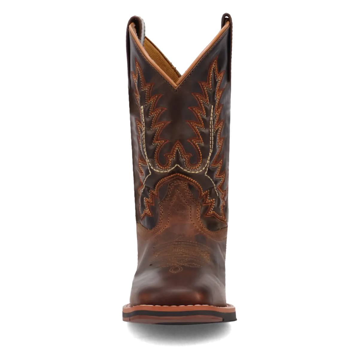 Dan Post Kid´s Dexter Leather Wide Square Toe Boots - Rust - Front View