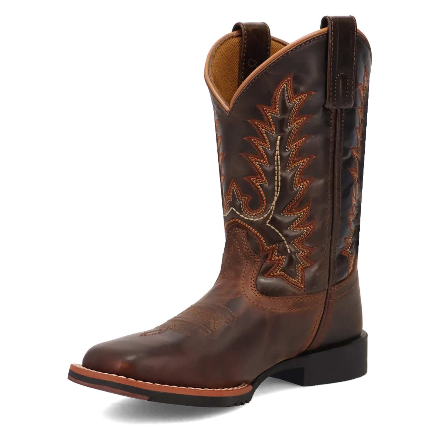 Dan Post Kid´s Dexter Leather Wide Square Toe Boots - Rust - Side Left View