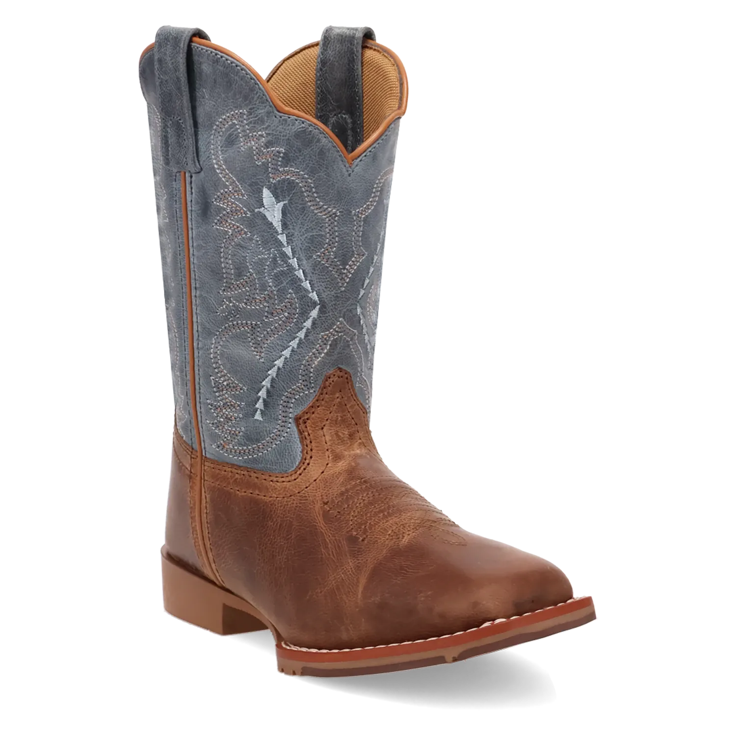 Dan Post Kid´s Salina Leather Wide Square Toe Boots - Tan - Side Right View