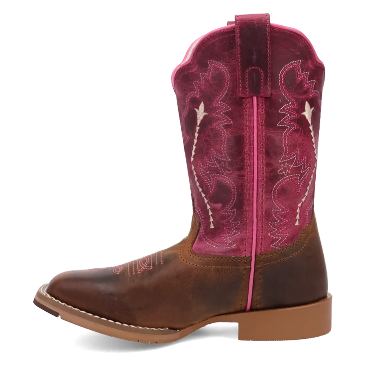 Dan Post Boots Boots Dan Post Youth´s Salina Leather Wide Square Toe Boots - Tan/Pink