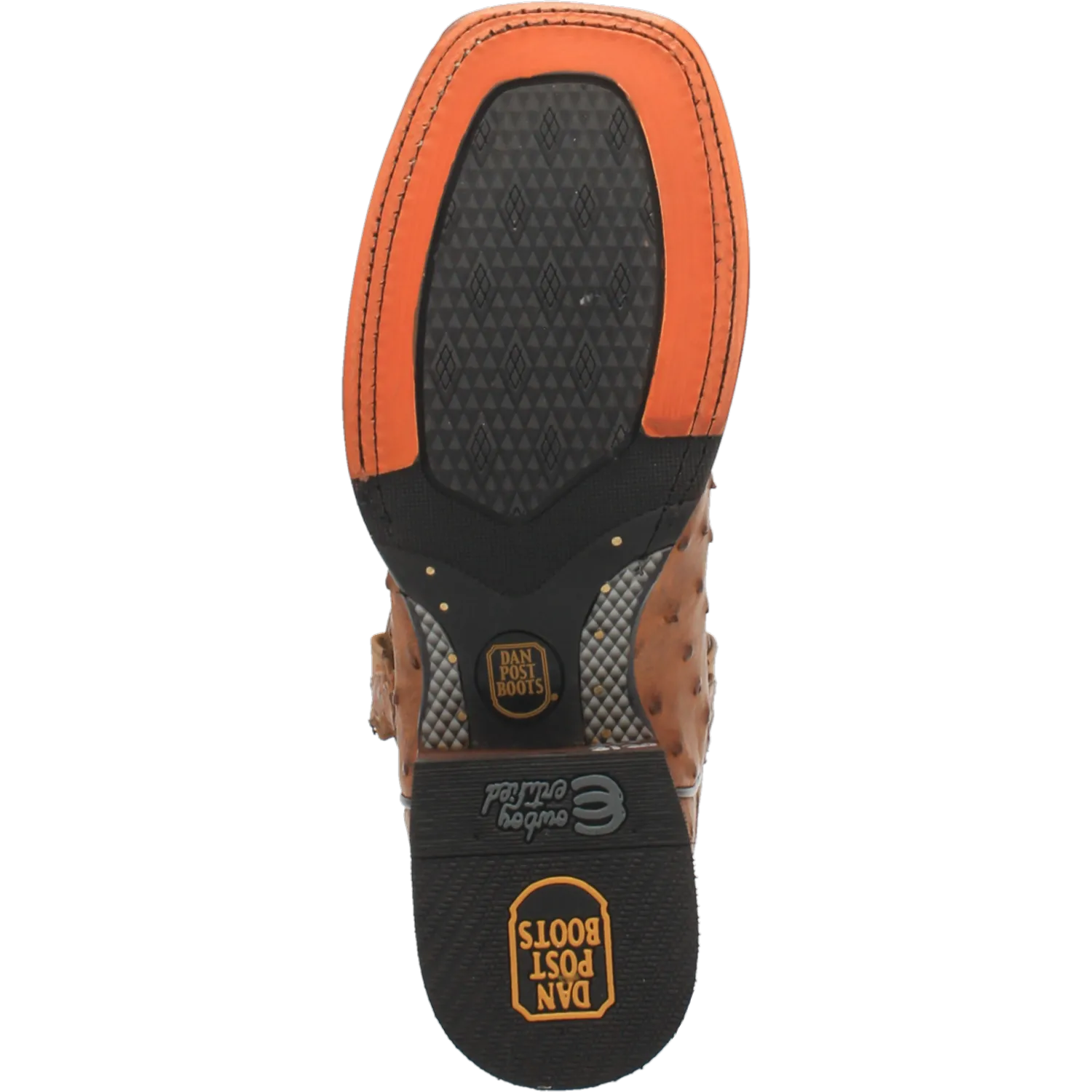 Dan Post Boots Boots Men's Alamosa Full Quill Ostrich Wide Square Toe Boots Bay Apache Color - Dan Post Boots