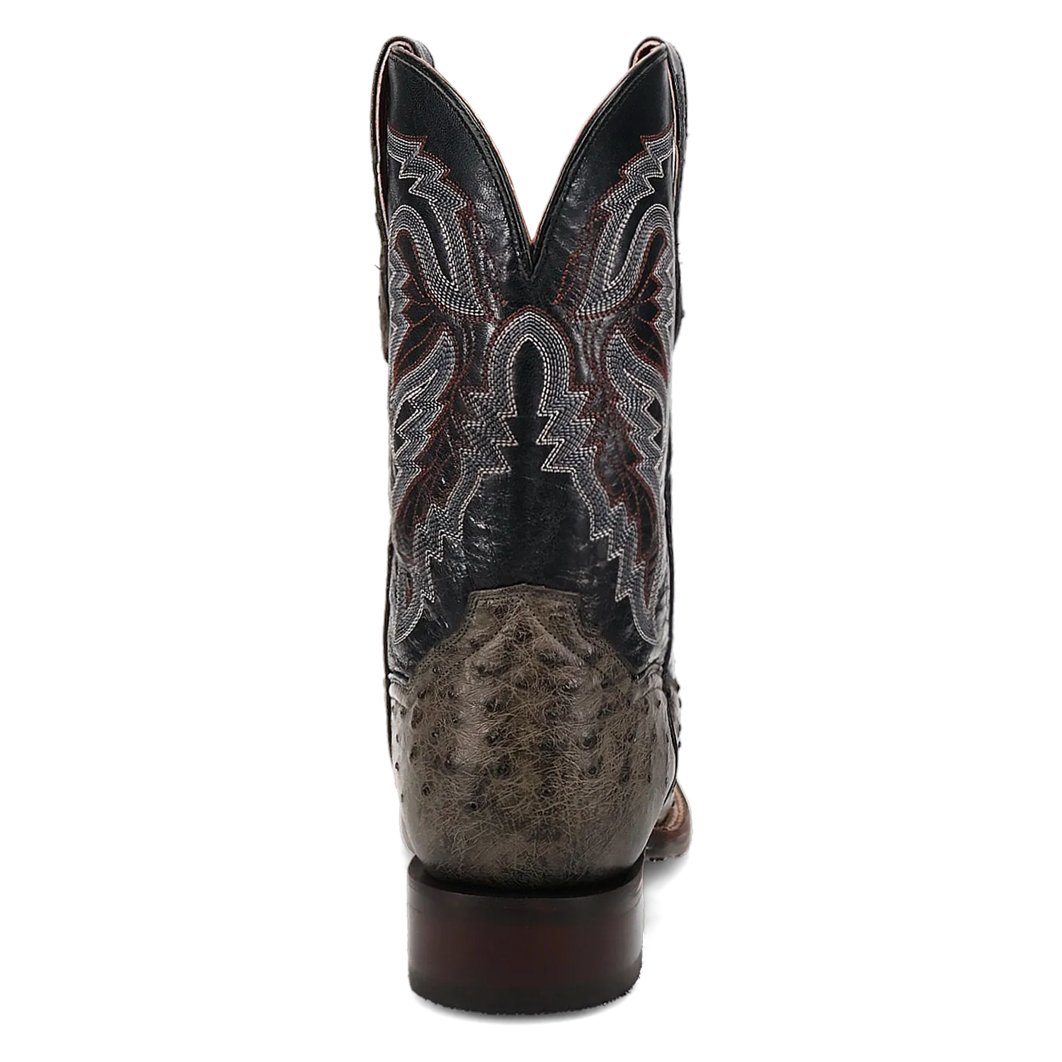 Dan Post Boots Boots Men's Alamosa Full Quill Ostrich Wide Square Toe Boots Grey Color - Dan Post Boots