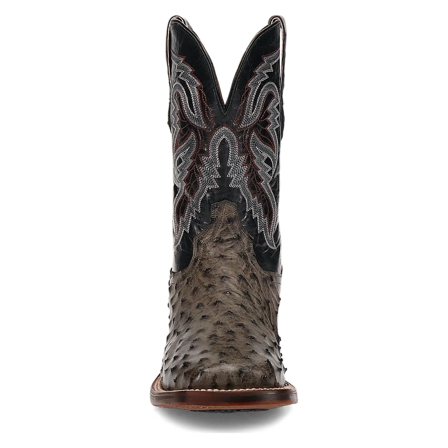 Dan Post Boots Boots Men's Alamosa Full Quill Ostrich Wide Square Toe Boots Grey Color - Dan Post Boots