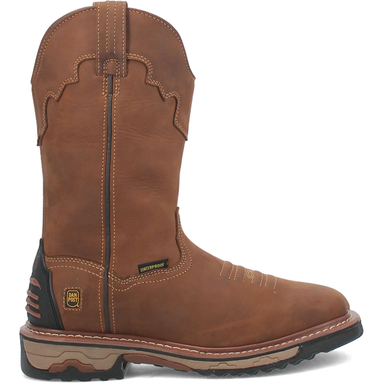 Dan Post Boots Boots Men's Blayde Waterproof Leather Steel Wide Square Toe Work Boots Saddle Tan Color - Dan Post Boots