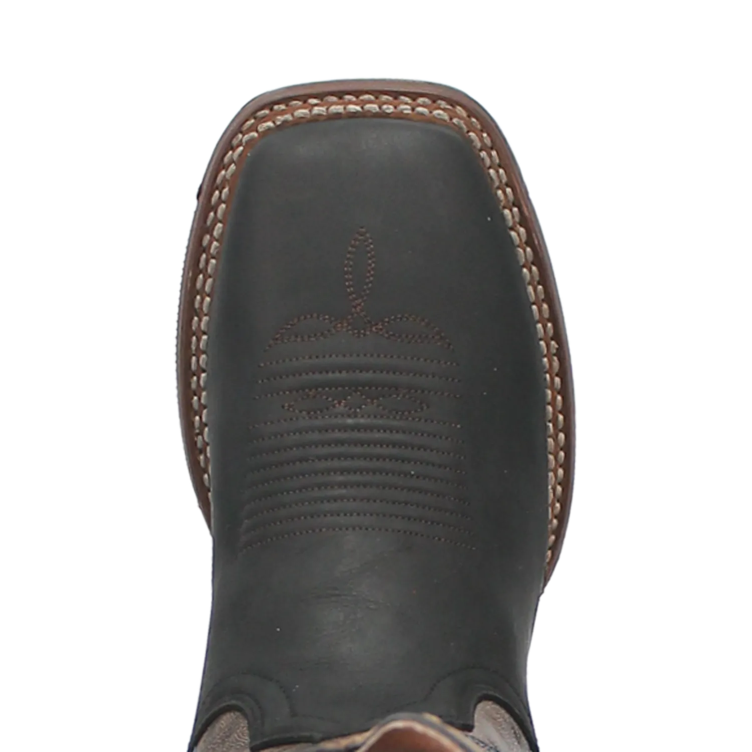 Dan Post Boots Boots Men's Deuce Leather Wide Square Toe Boots Black Color - Dan Post Boots