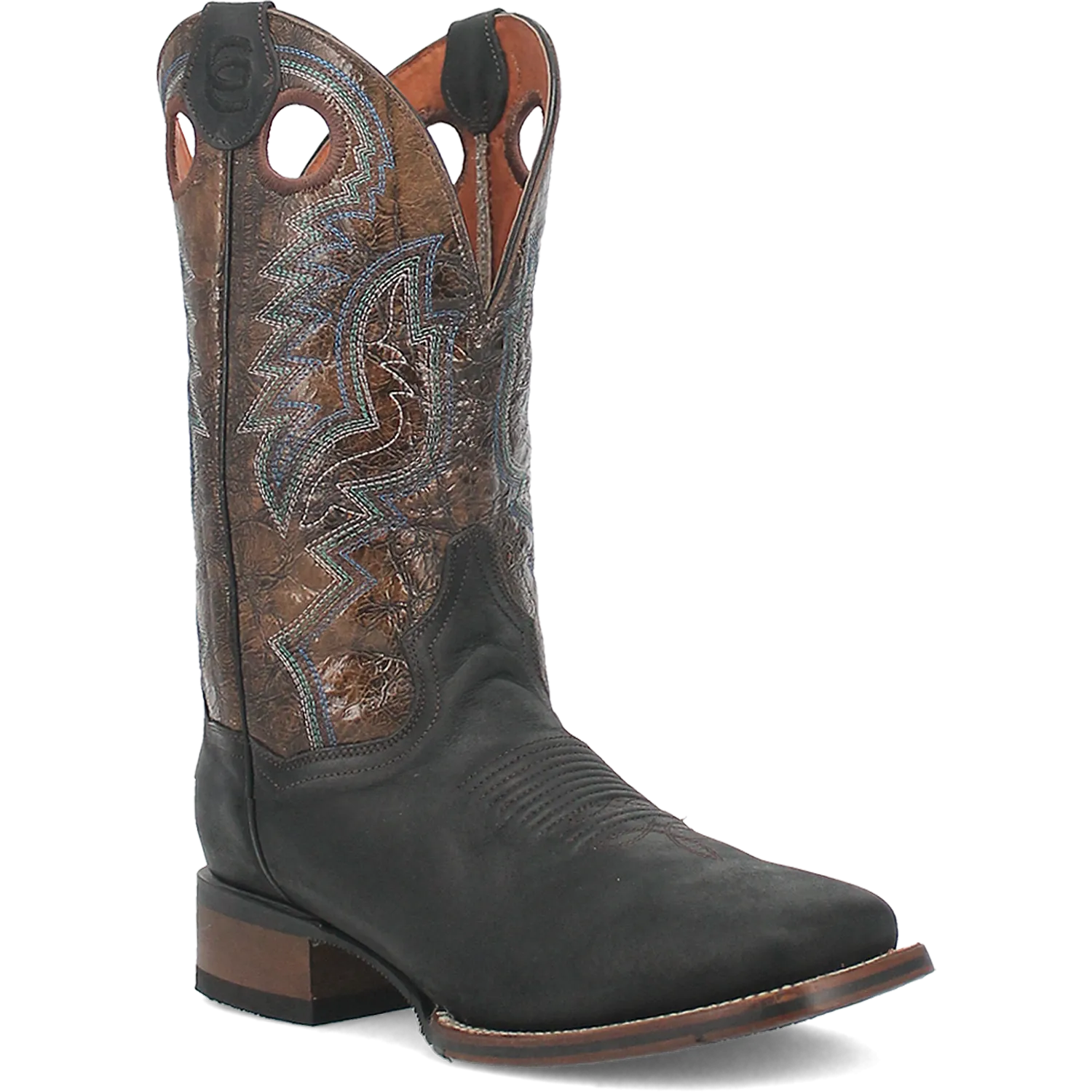 Dan Post Boots Boots Men's Deuce Leather Wide Square Toe Boots Black Color - Dan Post Boots