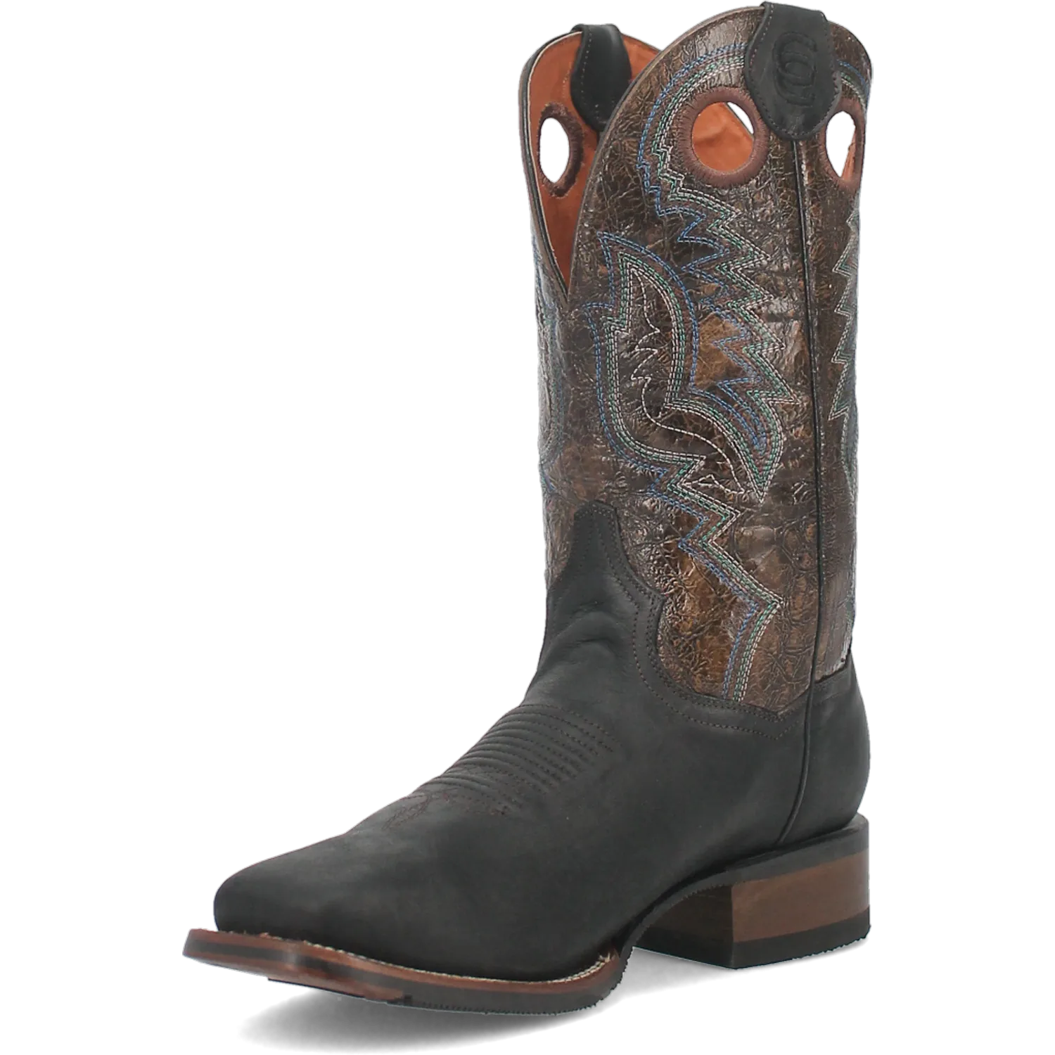 Dan Post Boots Boots Men's Deuce Leather Wide Square Toe Boots Black Color - Dan Post Boots