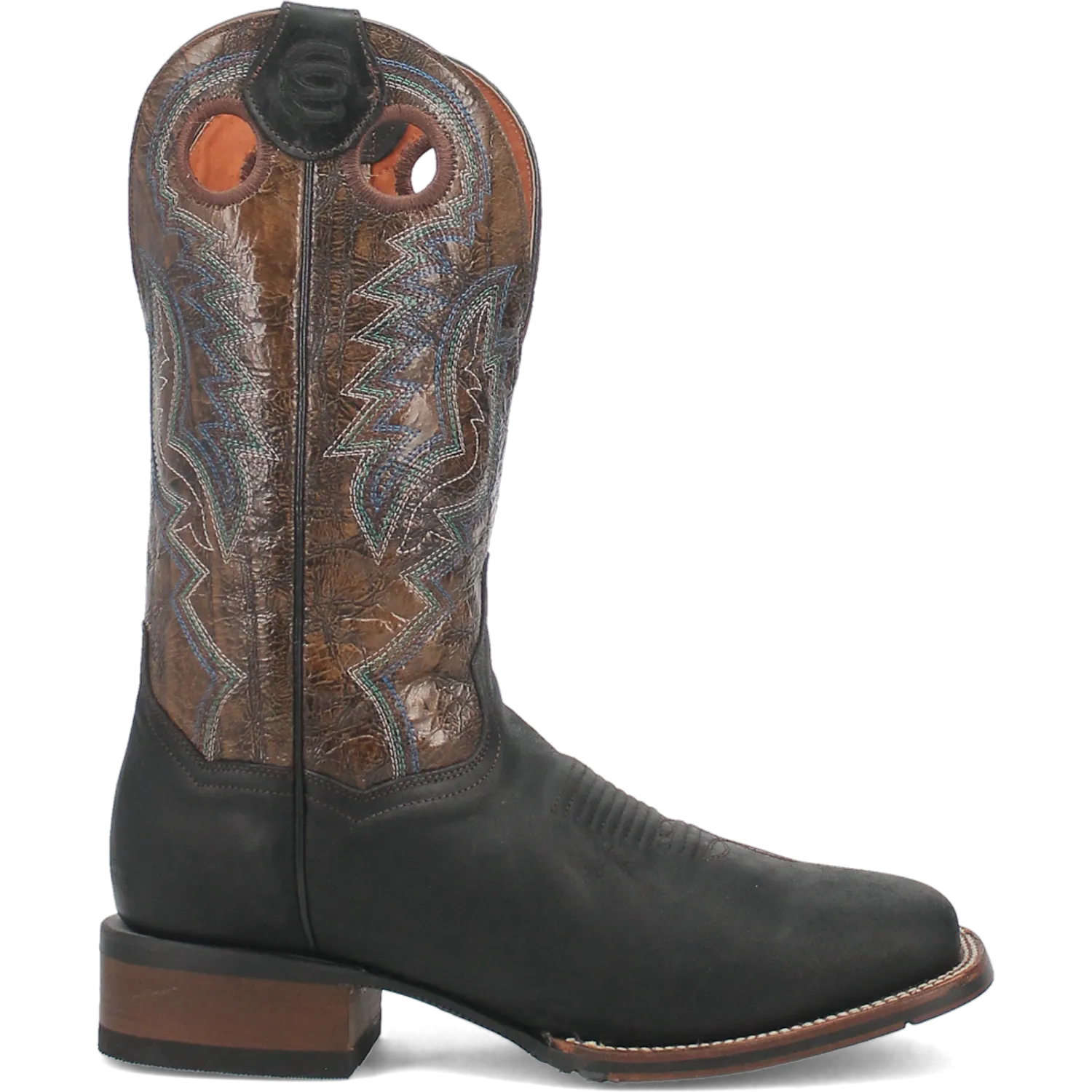 Dan Post Boots Boots Men's Deuce Leather Wide Square Toe Boots Black Color - Dan Post Boots