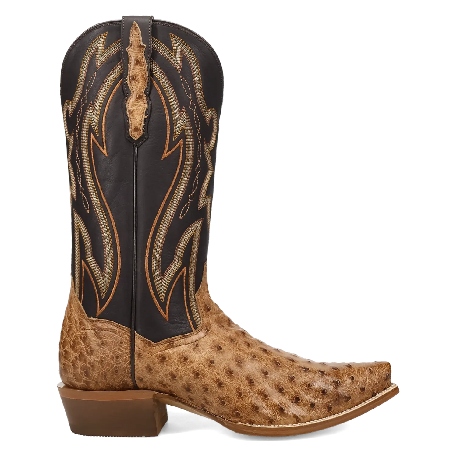 Dan Post Boots Boots Men's Grit Genuine Full Quill Ostrich Snip Toe Boots Tan Color - Dan Post Boots