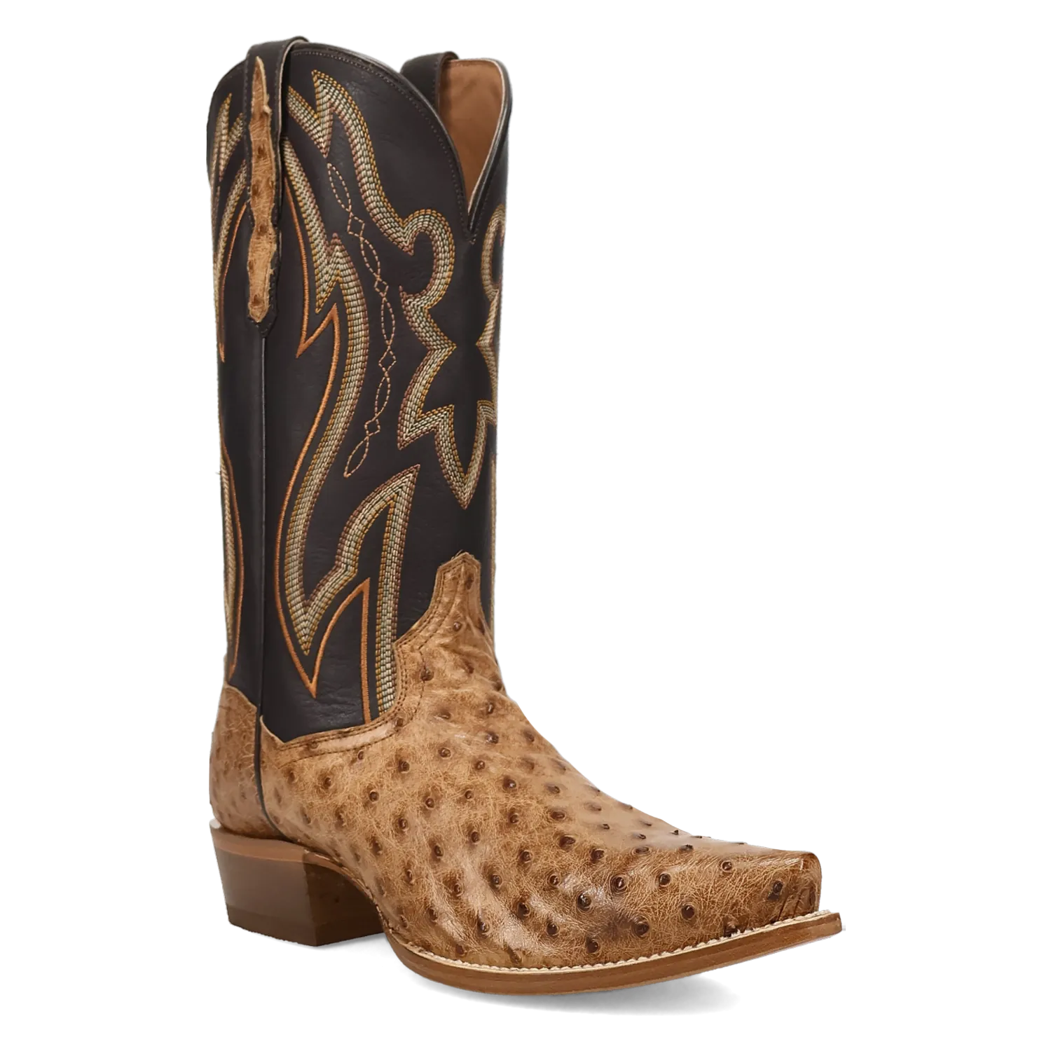 Dan Post Boots Boots Men's Grit Genuine Full Quill Ostrich Snip Toe Boots Tan Color - Dan Post Boots
