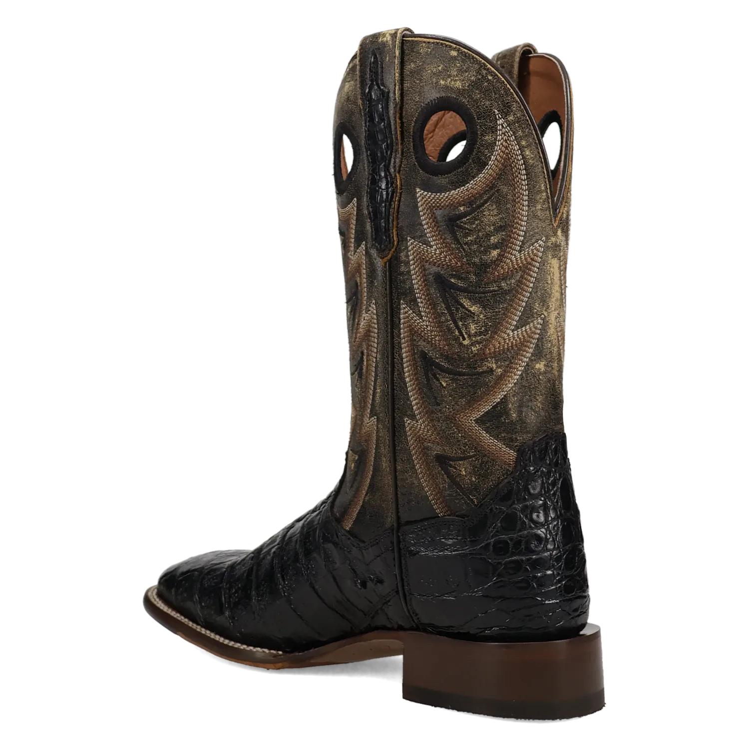 Dan Post Boots Boots Men's Marsh Caiman Wide Square Toe Boots Black Color - Dan Post Boots