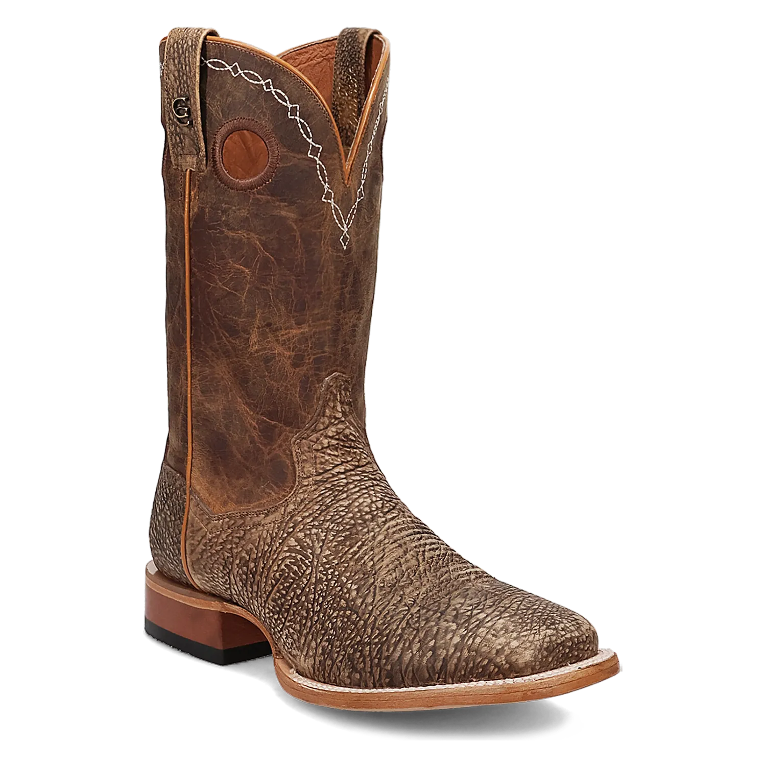 Dan Post Boots Boots Men's Murray Bison Leather Wide Square Toe Boots Brown Color - Dan Post Boots
