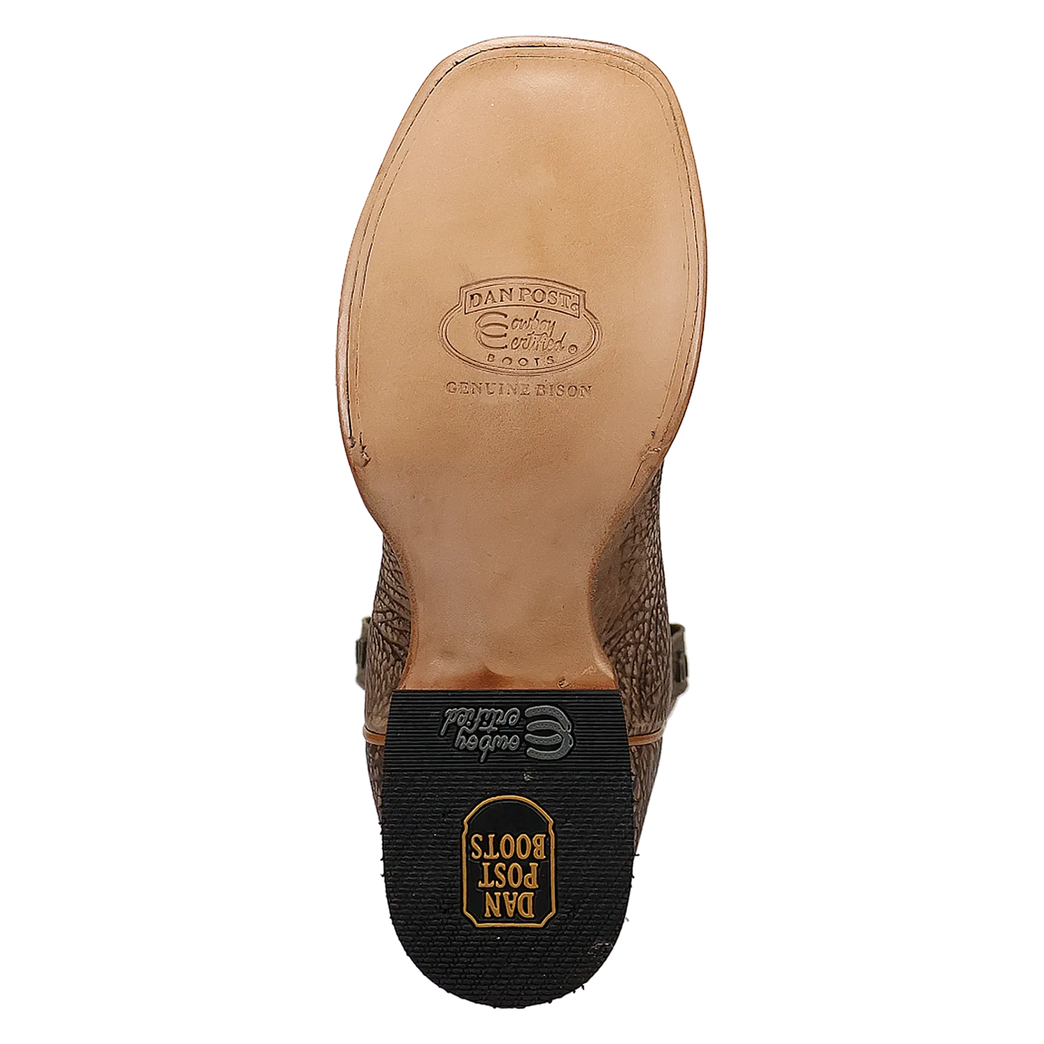 Dan Post Boots Boots Men's Murray Bison Leather Wide Square Toe Boots Brown Color - Dan Post Boots