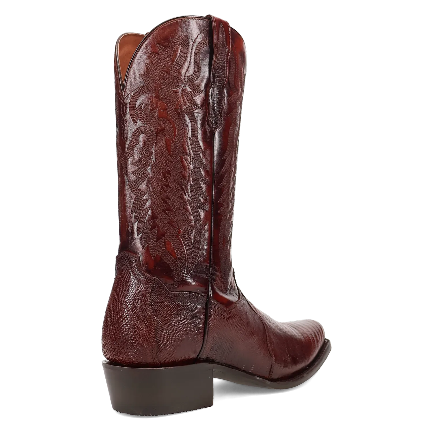 Dan Post Boots Boots Men's Ringold Lizard Snip Toe Boots Antique Tan Color - Dan Post Boots