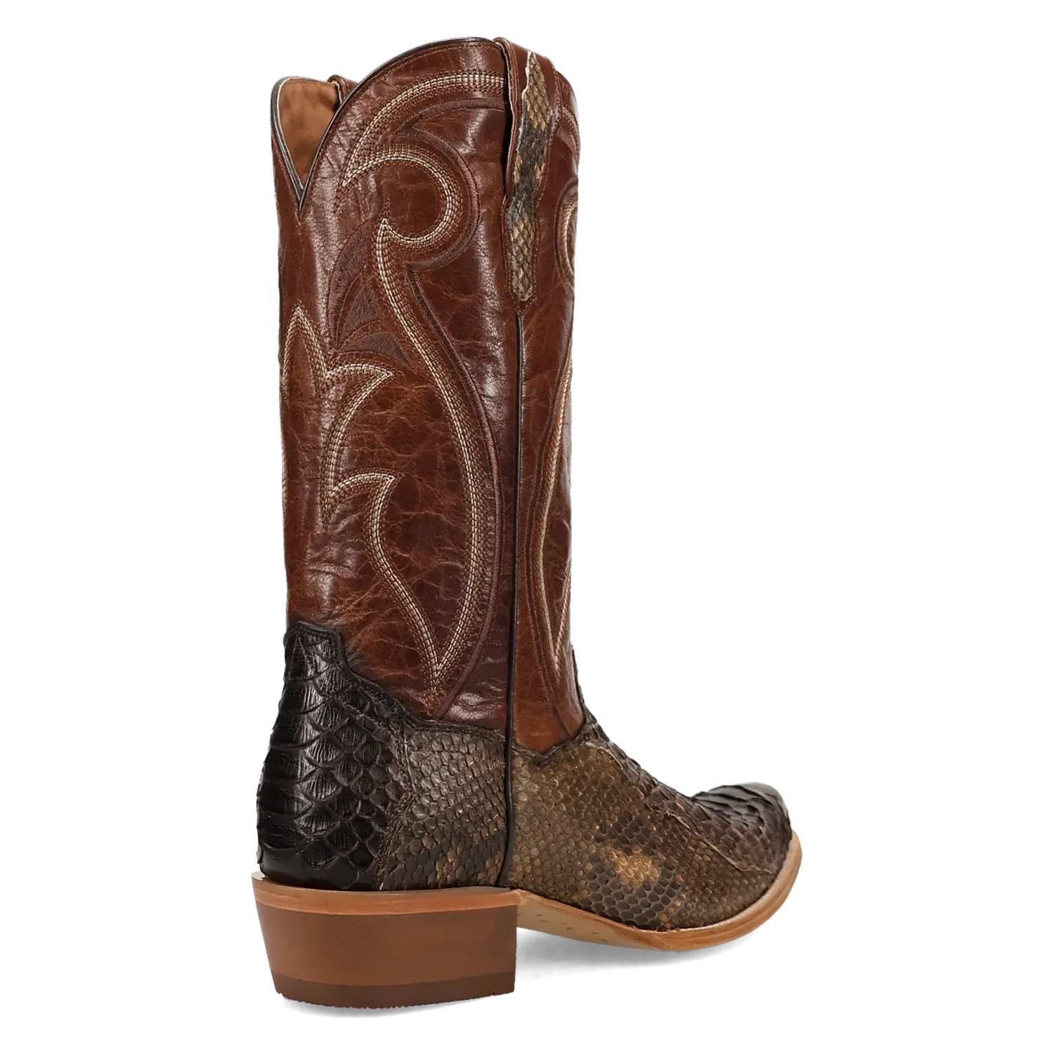 Dan Post Boots Boots Men's Stryke Back Cut Genuine Python J Toe Boots Bay Apache Color - Dan Post Boots