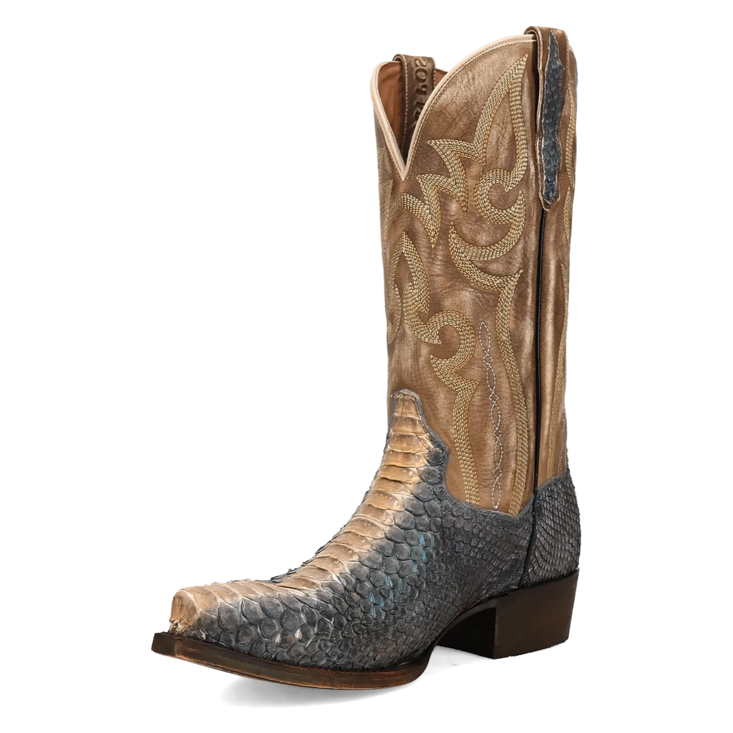 Dan Post Boots Boots Men's Stryker Genuine Python Snip Toe Boots Grey Color - Dan Post Boots