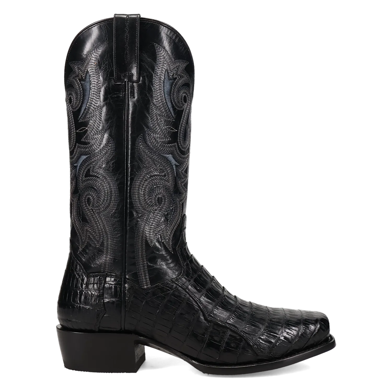 Dan Post Boots Boots Men's Zandor Caiman Belly Snip Toe Boots Black Color - Dan Post Boots