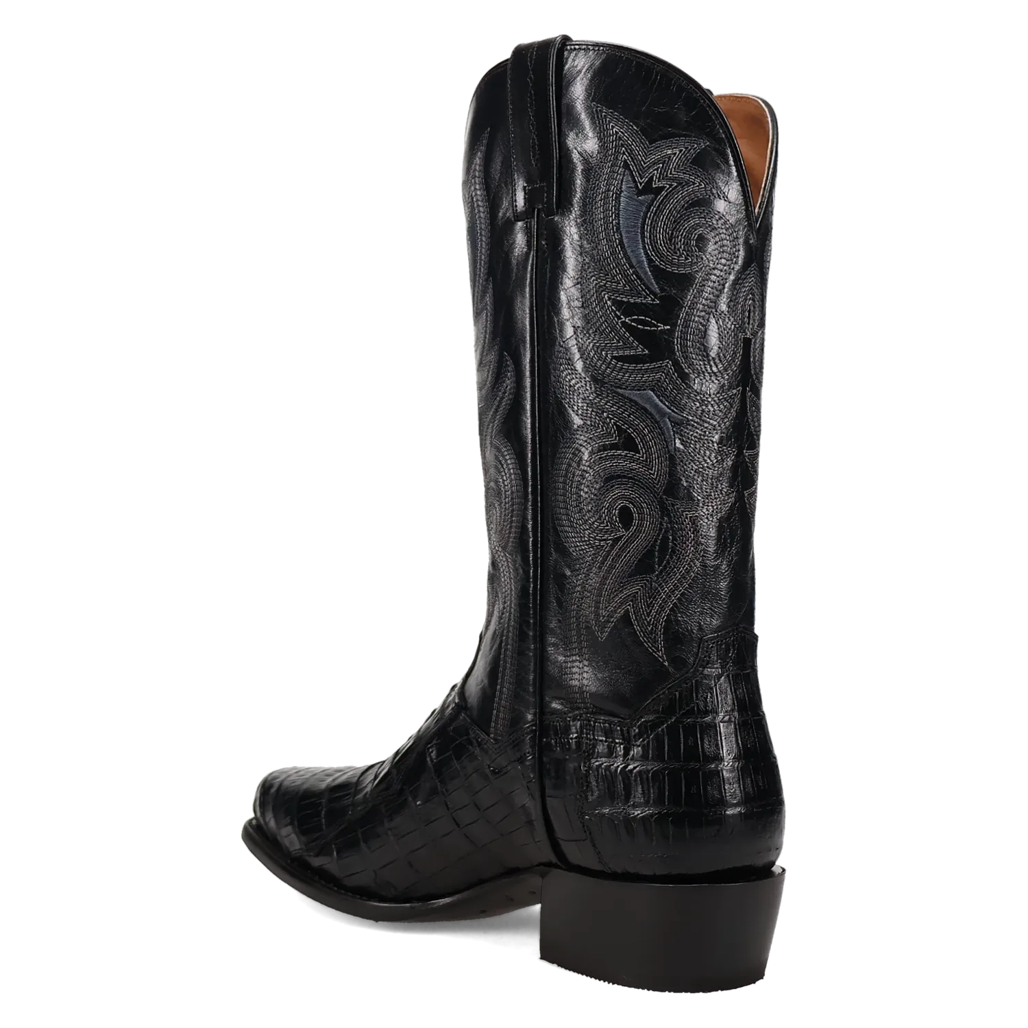 Dan Post Boots Boots Men's Zandor Caiman Belly Snip Toe Boots Black Color - Dan Post Boots