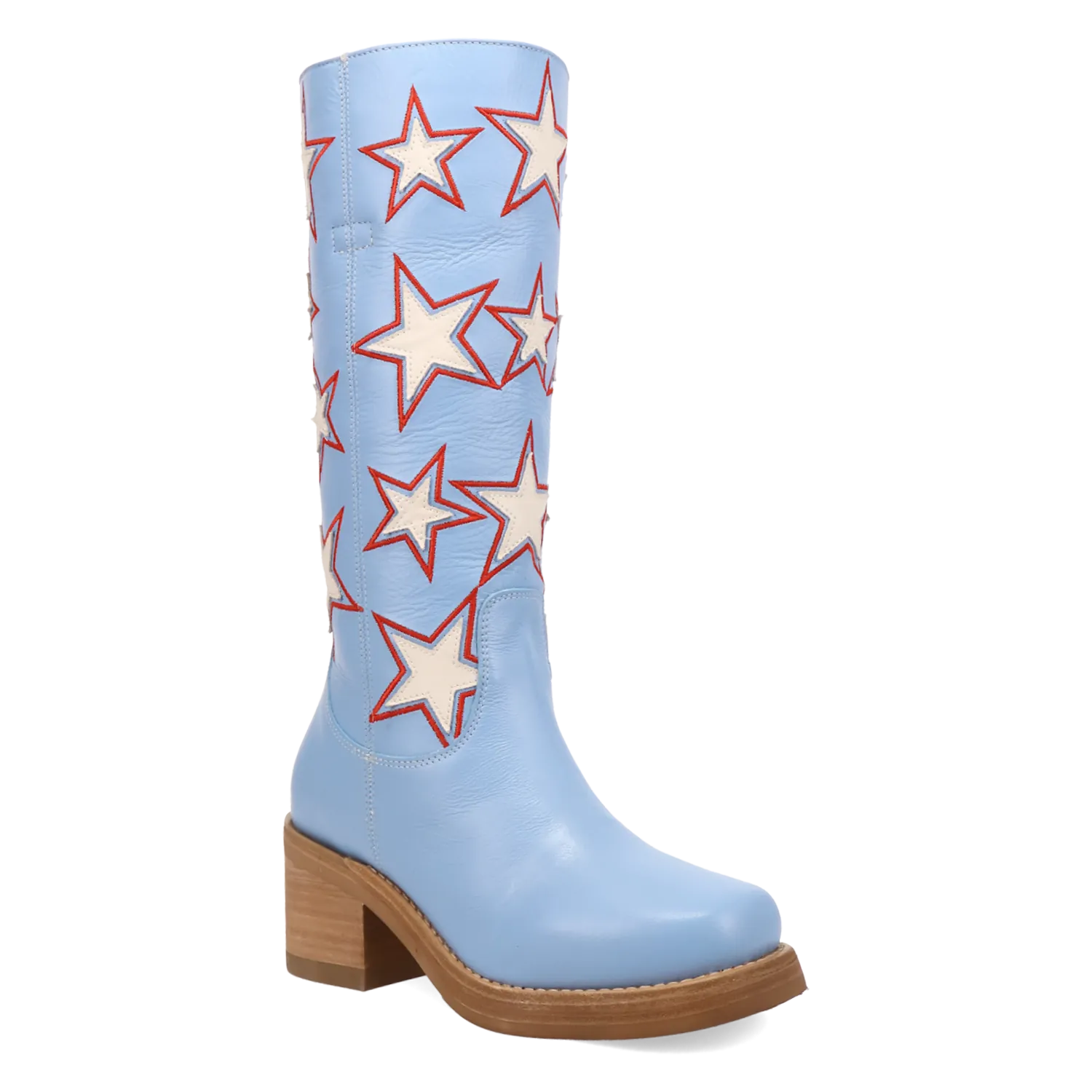 Dan Post Boots Boots Women's American Dream Leather Round Toe Boots Blue Color - Dingo