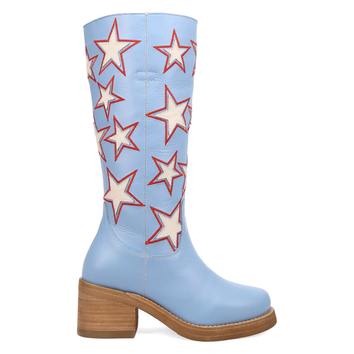 Dan Post Boots Boots Women's American Dream Leather Round Toe Boots Blue Color - Dingo