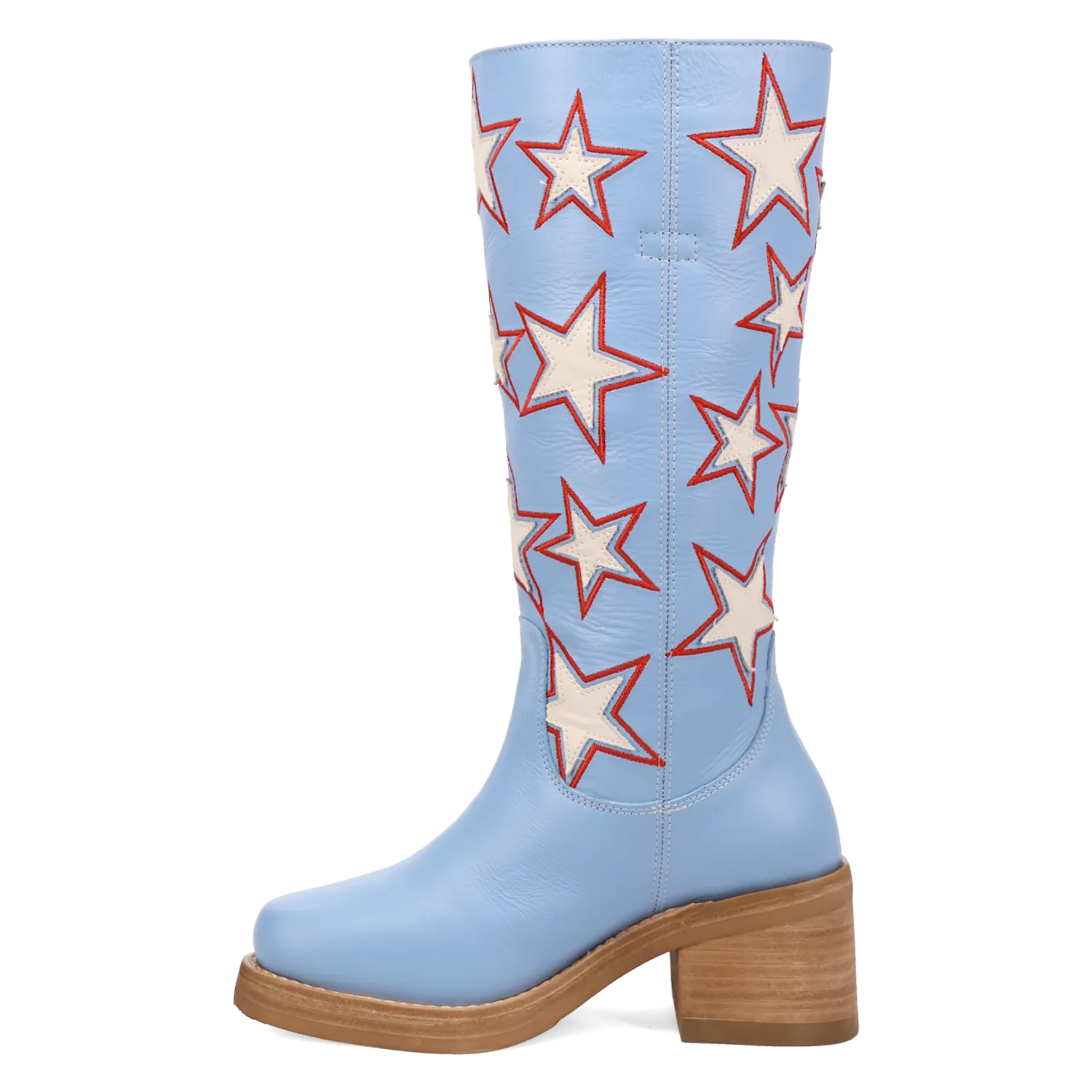 Dan Post Boots Boots Women's American Dream Leather Round Toe Boots Blue Color - Dingo