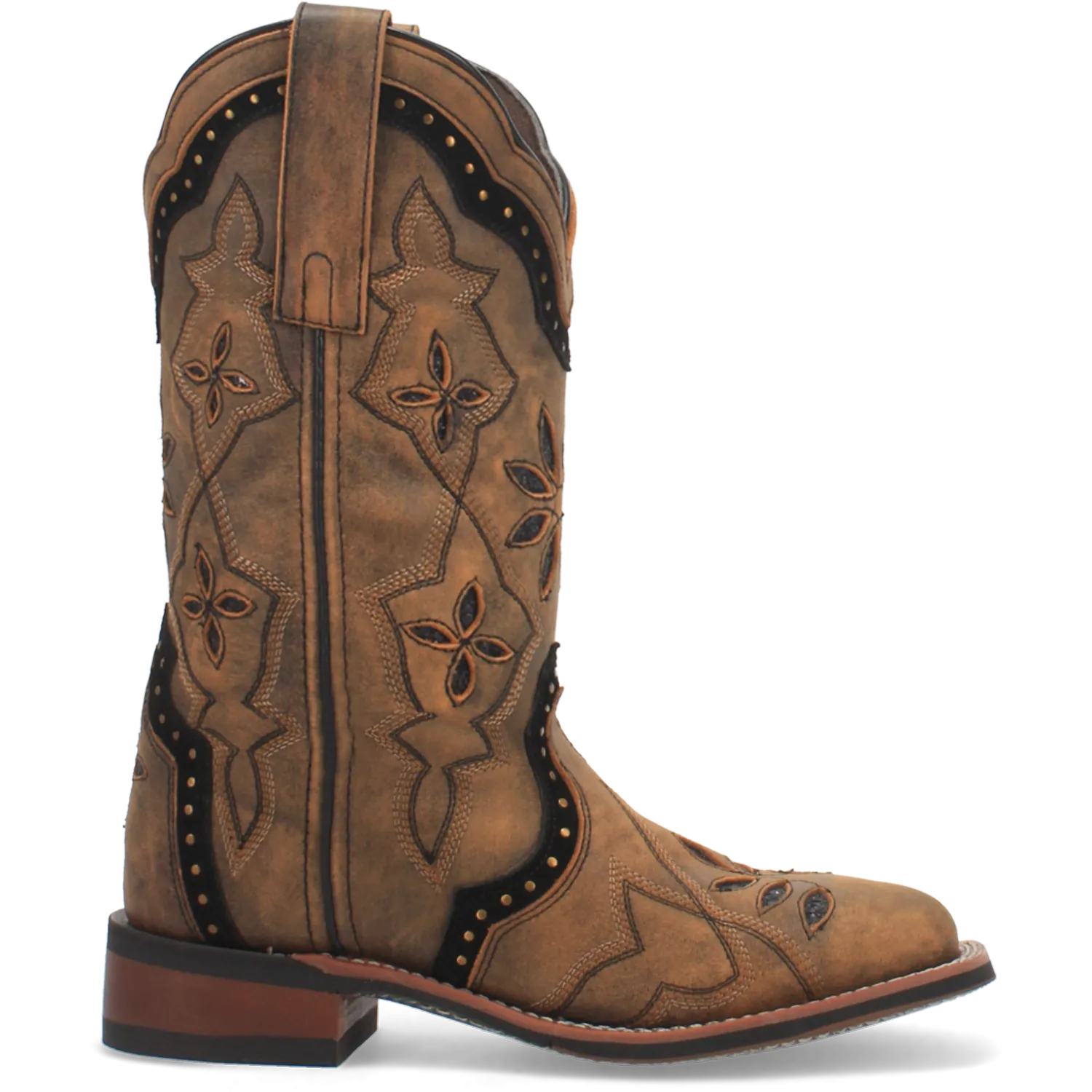 Dan Post Boots Boots Women's Bouquet Leather Wide Square Toe Boots Honey Color - Laredo Boots