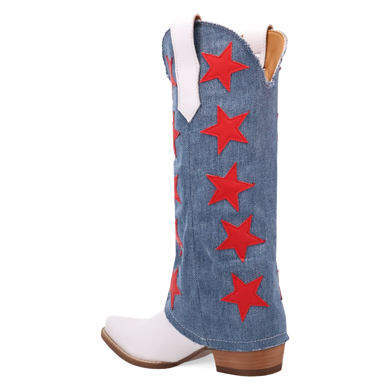 Dan Post Boots Boots Women's Glory Days Leather Snip Toe Boots White/Denim Color - Dingo