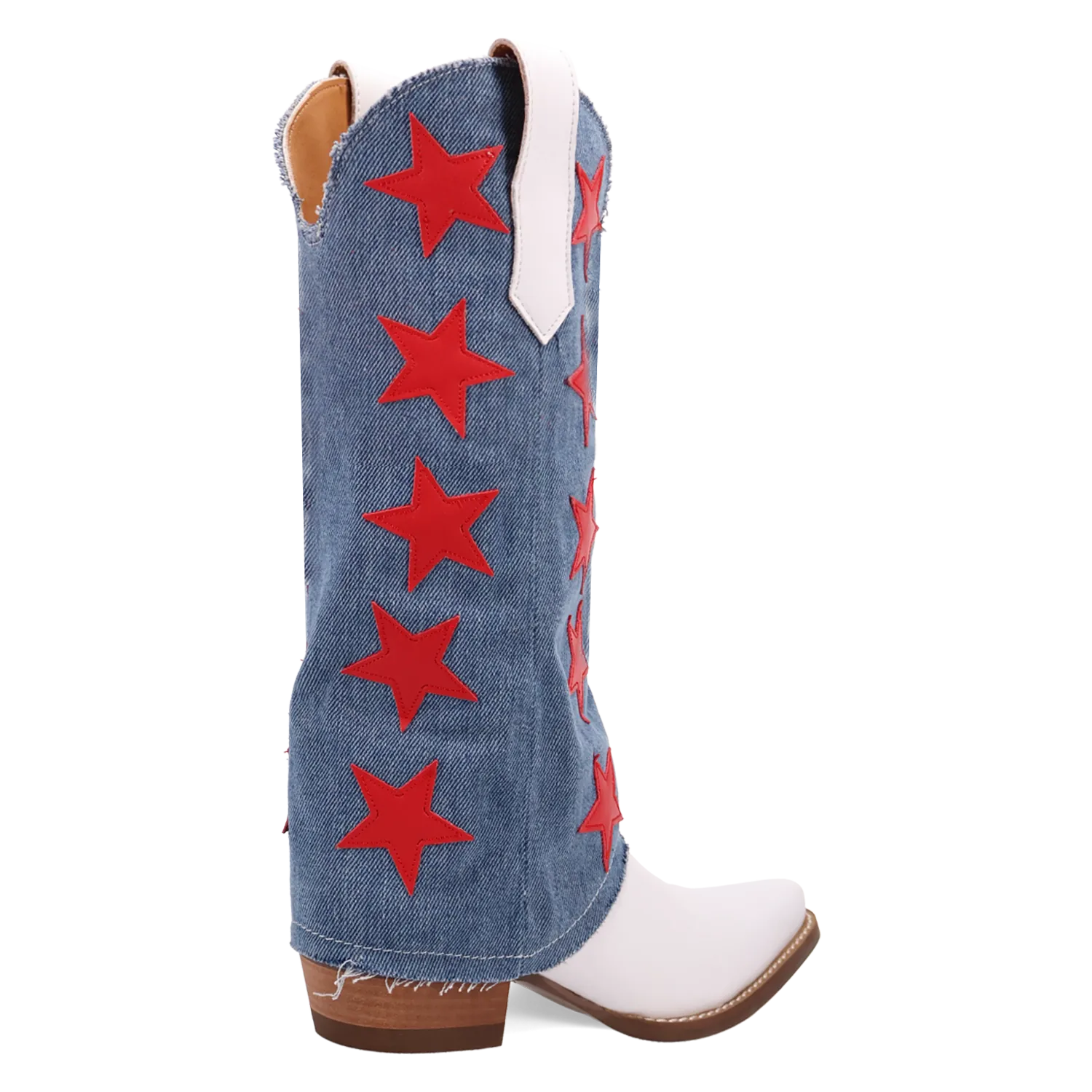 Dan Post Boots Boots Women's Glory Days Leather Snip Toe Boots White/Denim Color - Dingo