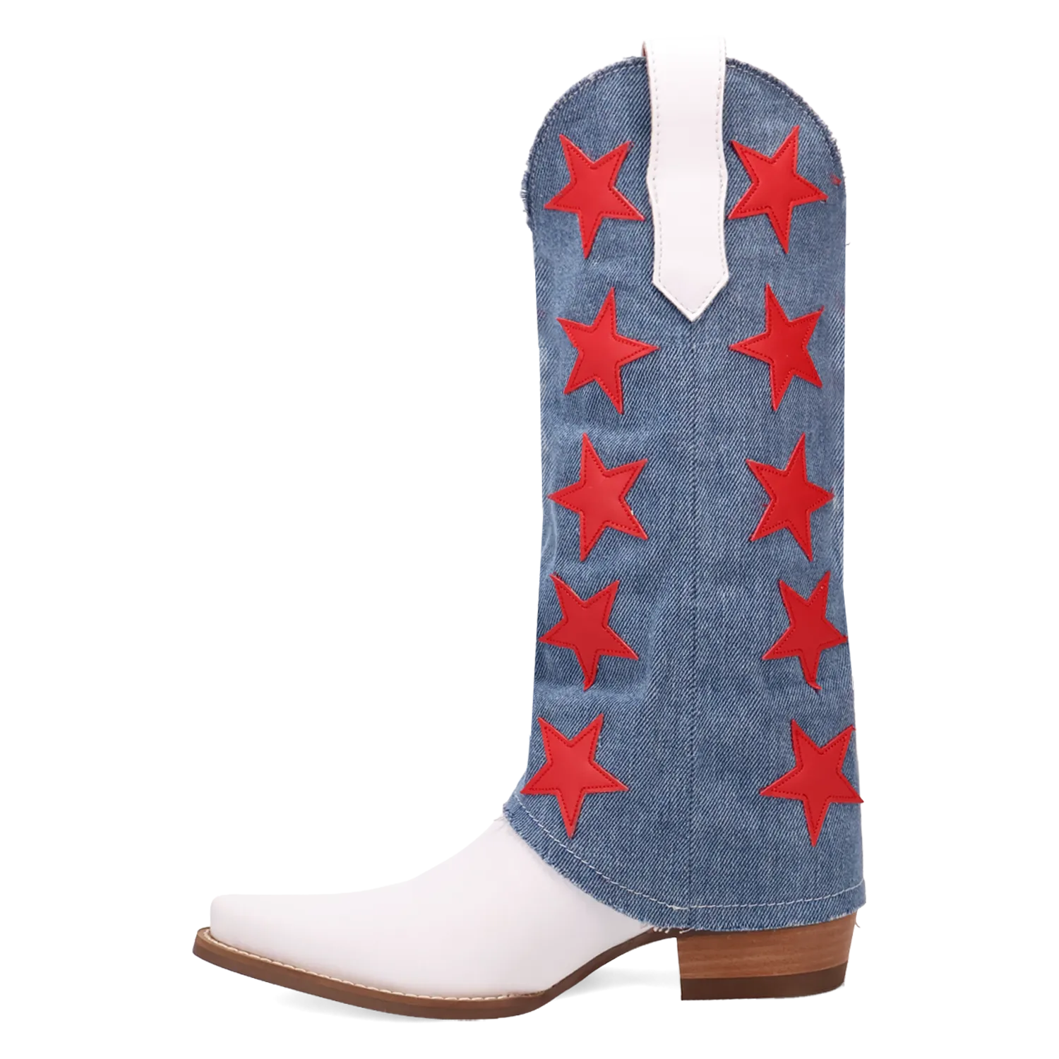 Dan Post Boots Boots Women's Glory Days Leather Snip Toe Boots White/Denim Color - Dingo