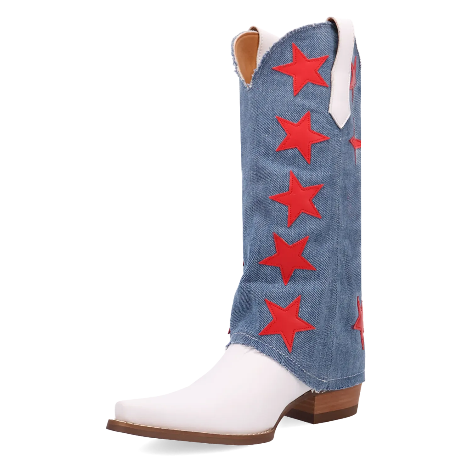Dan Post Boots Boots Women's Glory Days Leather Snip Toe Boots White/Denim Color - Dingo
