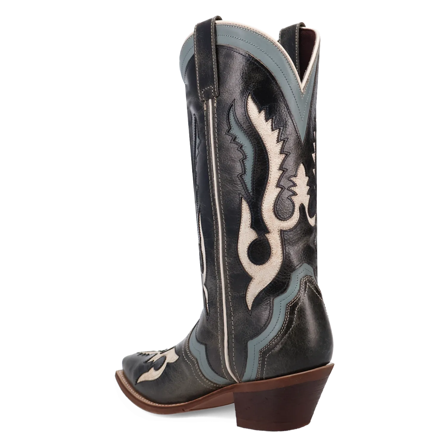 Dan Post Boots Boots Women's Honky-Tonk Halo Leather Snip Toe Boots Navy Color - Laredo Boots