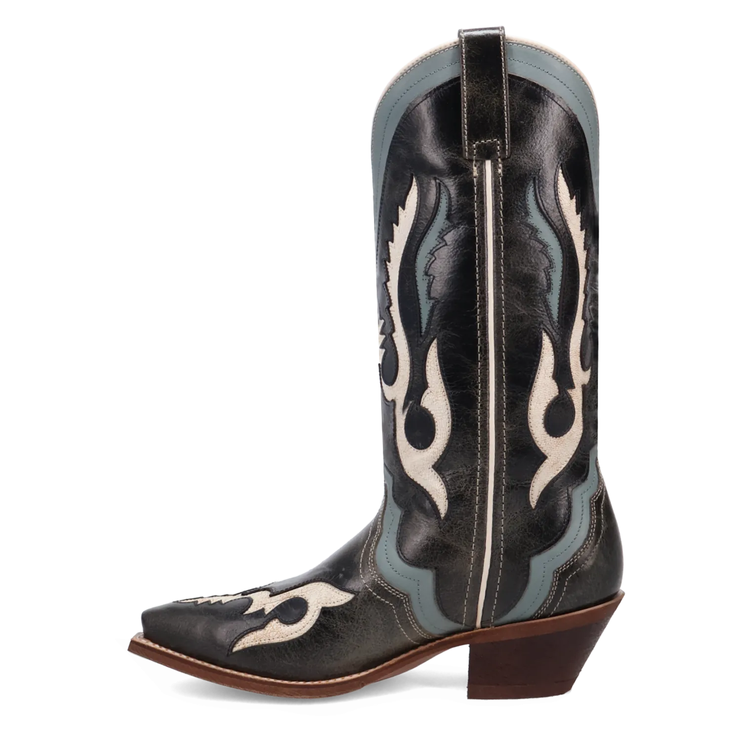 Dan Post Boots Boots Women's Honky-Tonk Halo Leather Snip Toe Boots Navy Color - Laredo Boots