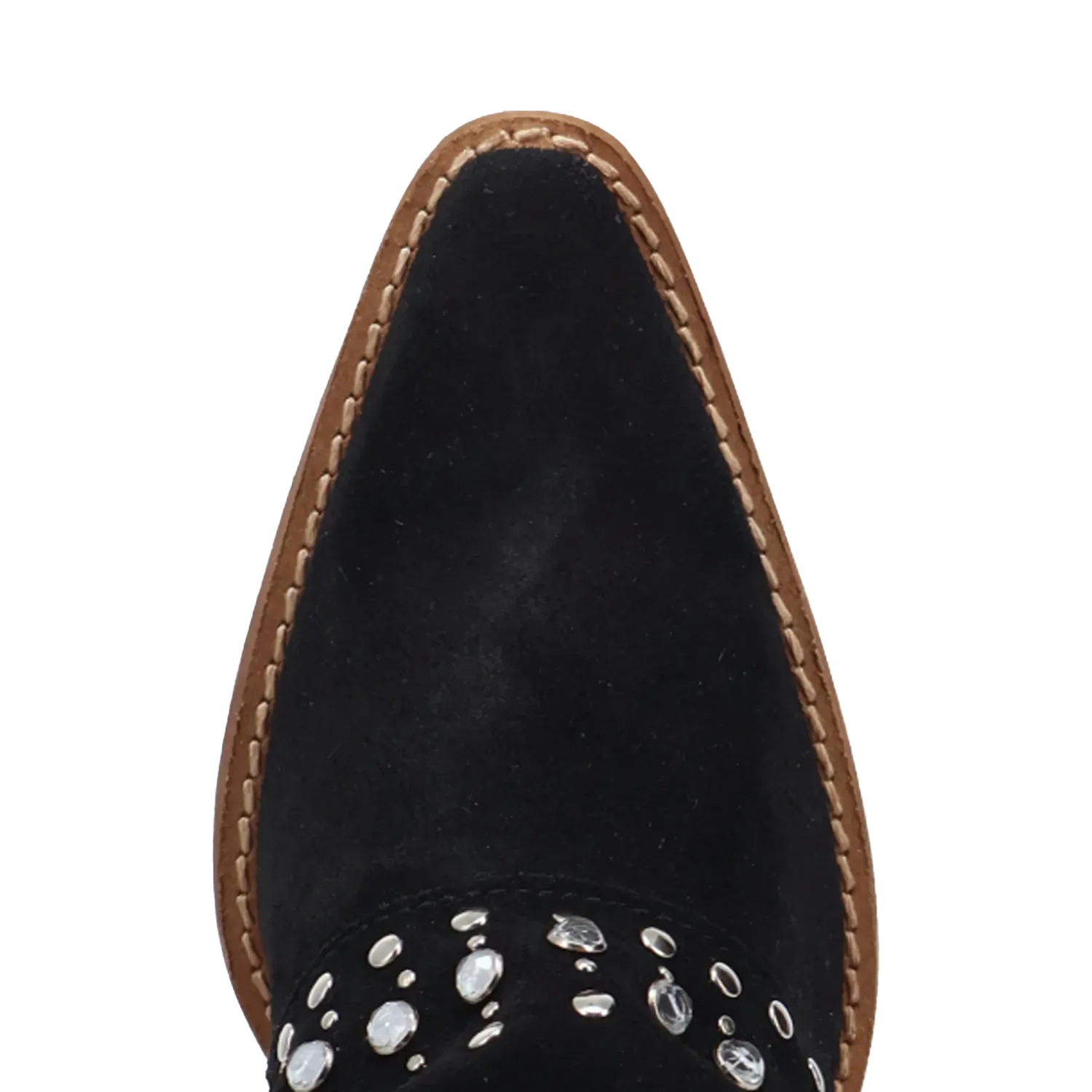 Dan Post Boots Boots Women's Howdy Honey Suede Leather Snip Toe Boots Black Color - Dingo
