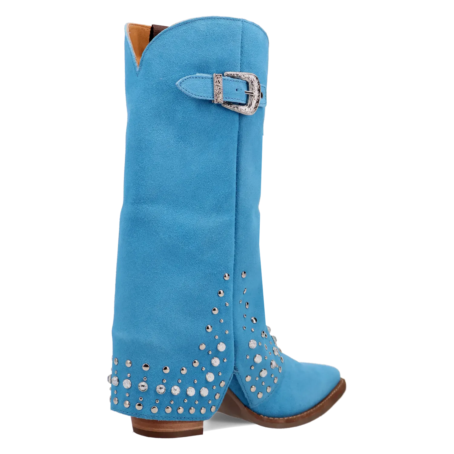 Dan Post Boots Boots Women's Howdy Honey Suede Leather Snip Toe Boots Blue Color - Dingo