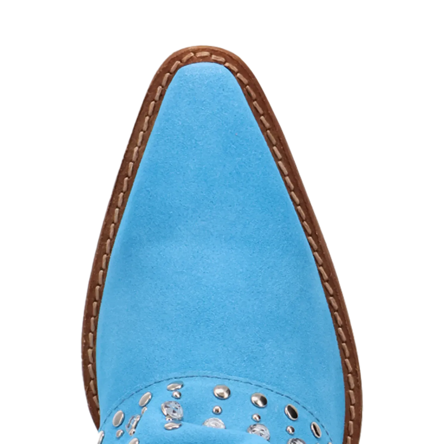 Dan Post Boots Boots Women's Howdy Honey Suede Leather Snip Toe Boots Blue Color - Dingo