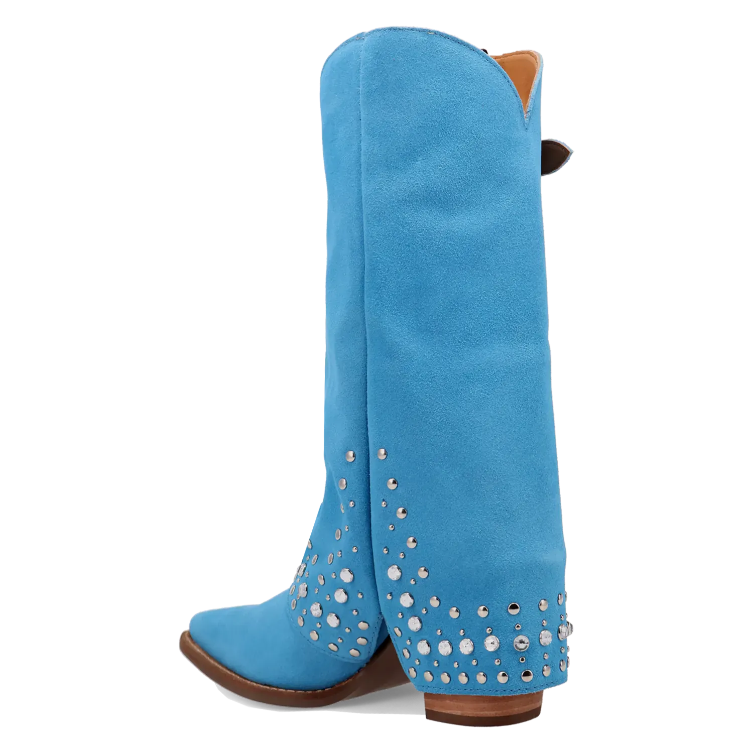 Dan Post Boots Boots Women's Howdy Honey Suede Leather Snip Toe Boots Blue Color - Dingo