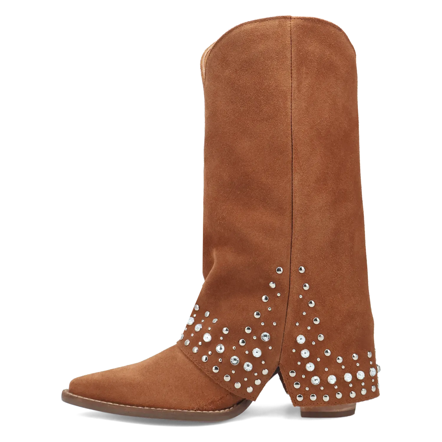 Dan Post Boots Boots Women's Howdy Honey Suede Leather Snip Toe Boots Brown Color - Dingo