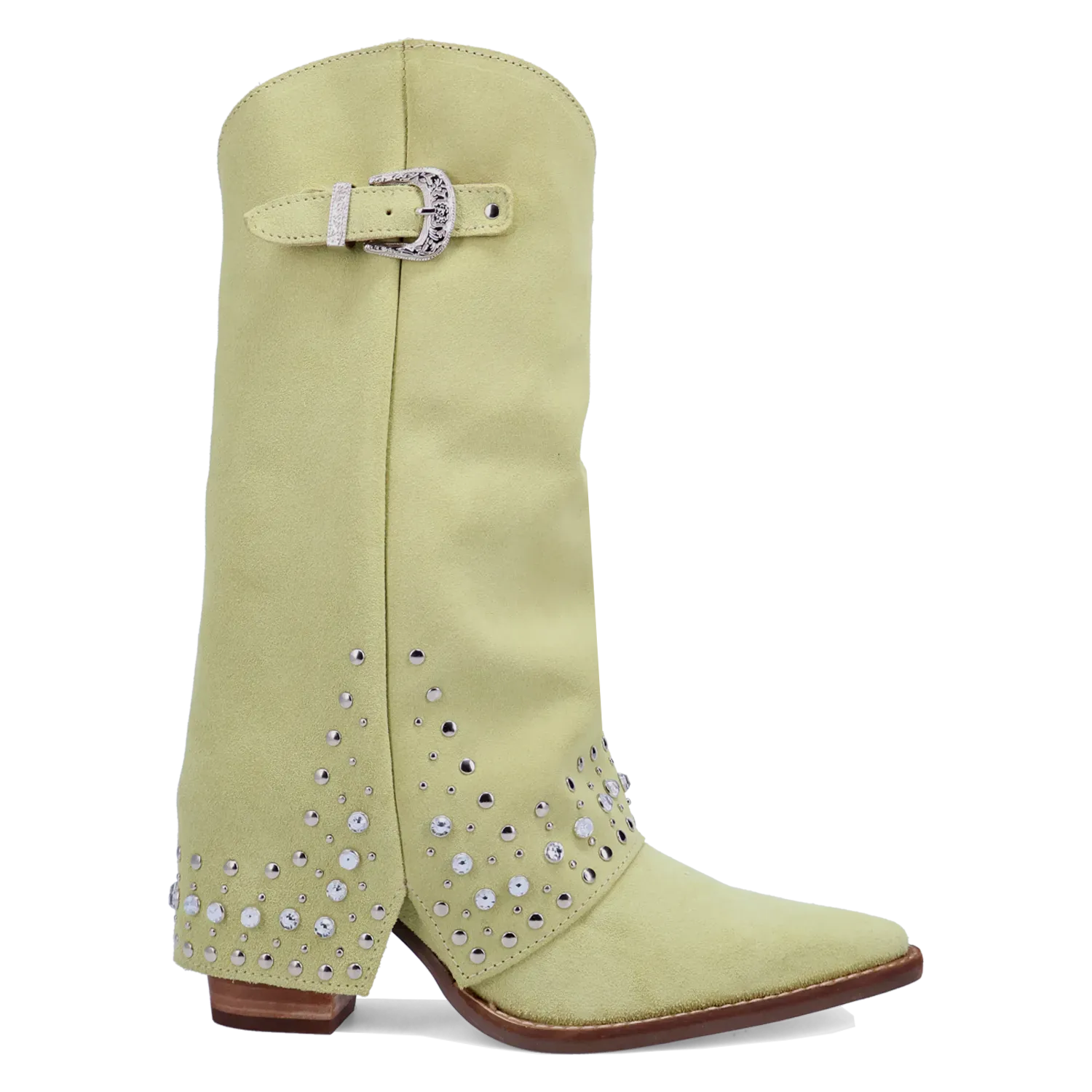 Dan Post Boots Boots Women's Howdy Honey Suede Leather Snip Toe Boots Lime Color - Dingo