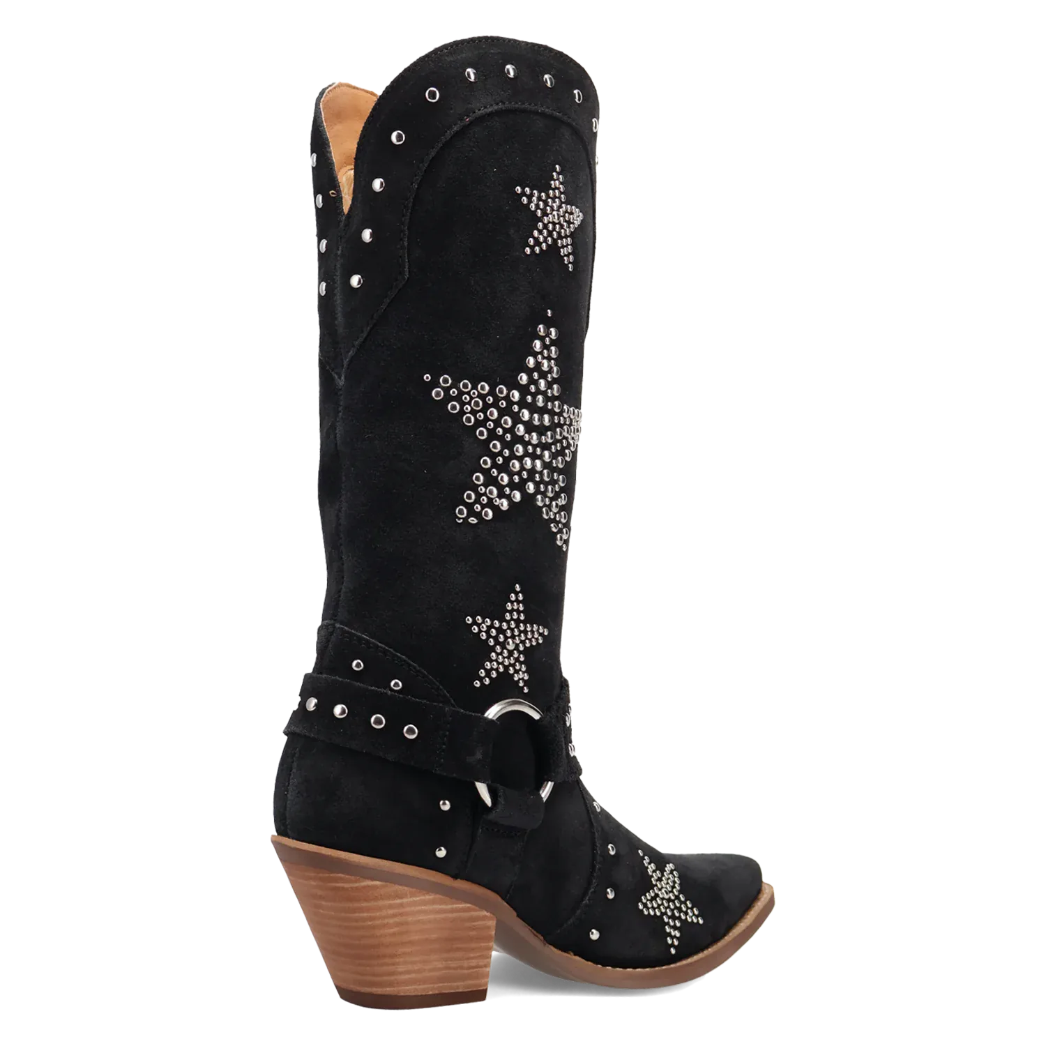 Dan Post Boots Boots Women's Lucky Stars Suede Leather Boot Black Color - Dingo