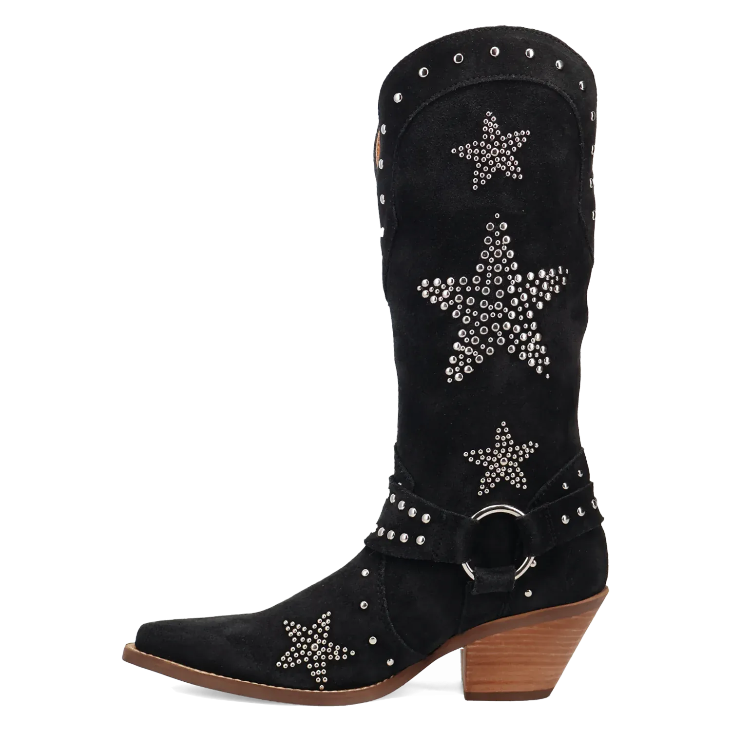Dan Post Boots Boots Women's Lucky Stars Suede Leather Boot Black Color - Dingo