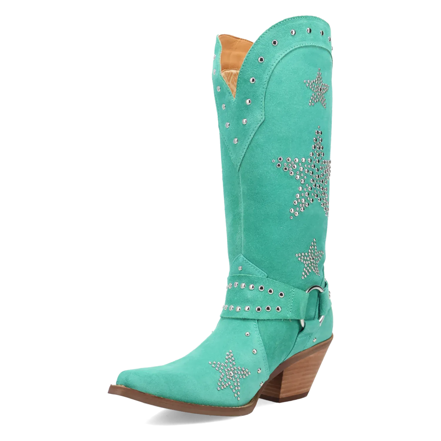Dan Post Boots Boots Women's Lucky Stars Suede Leather Boot Green Color - Dingo