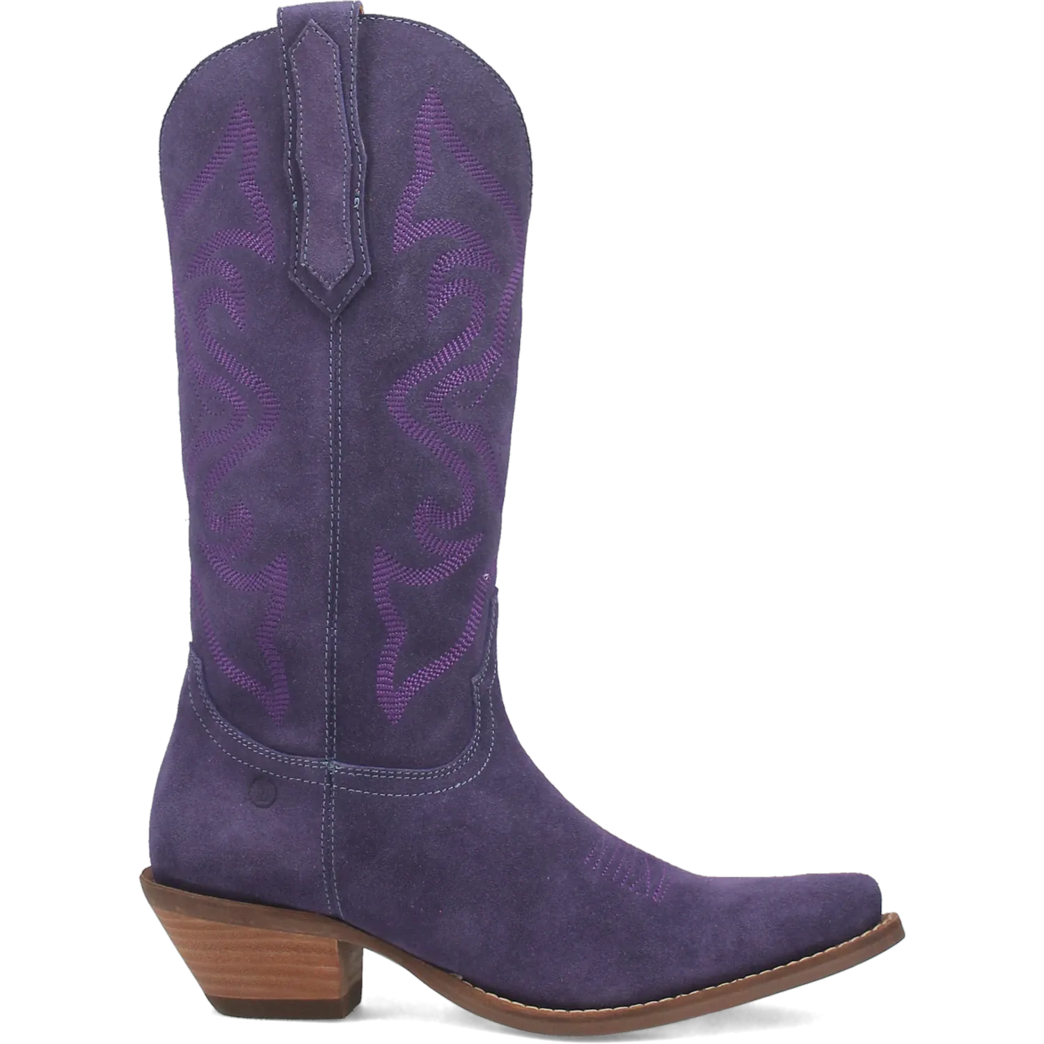 Dan Post Boots Boots Women's Out West Leather Snip Toe Boots Plum Color - Dingo