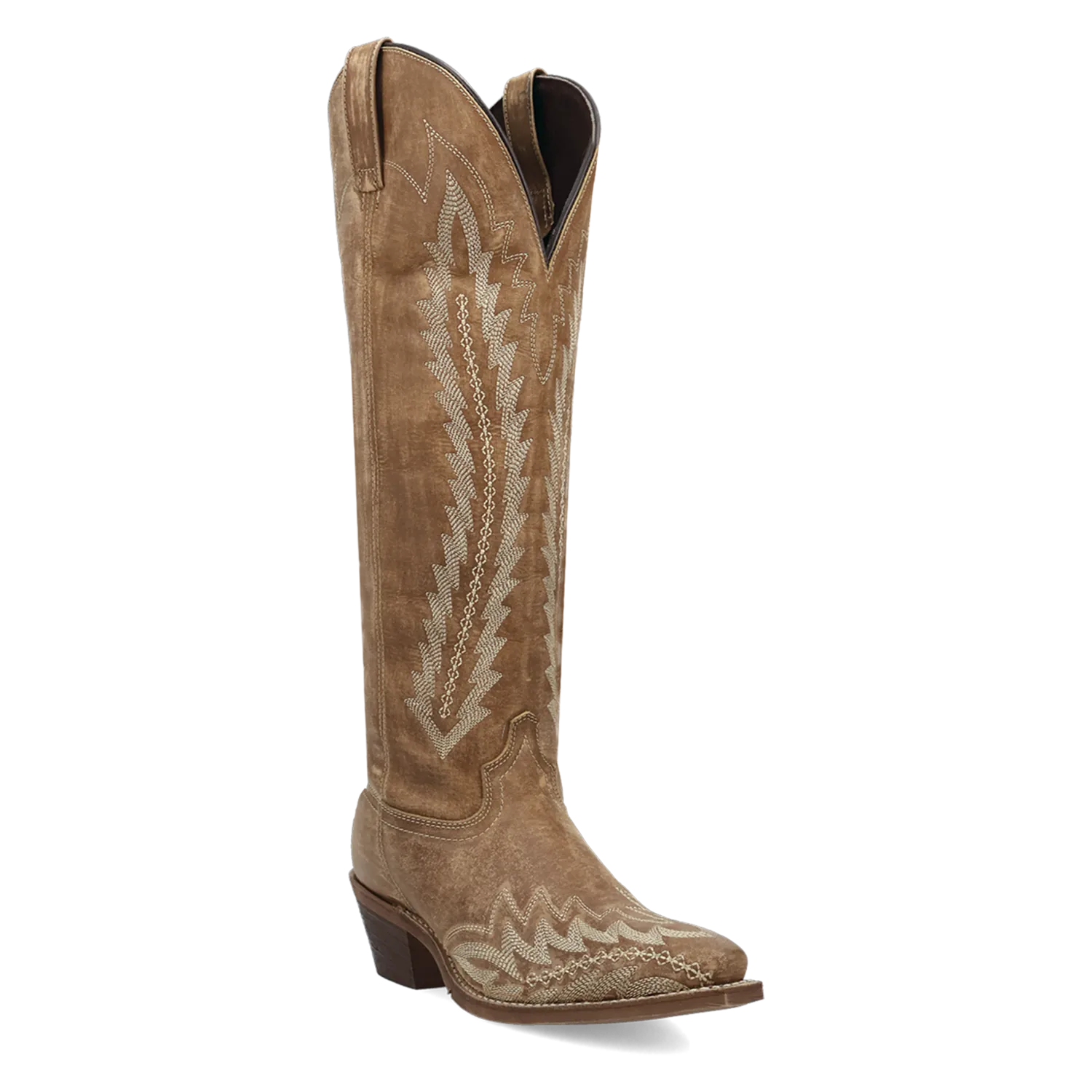 Dan Post Boots Boots Women's Roxelle Wide Calf Leather Tall Boot Honey Color - Laredo Boots