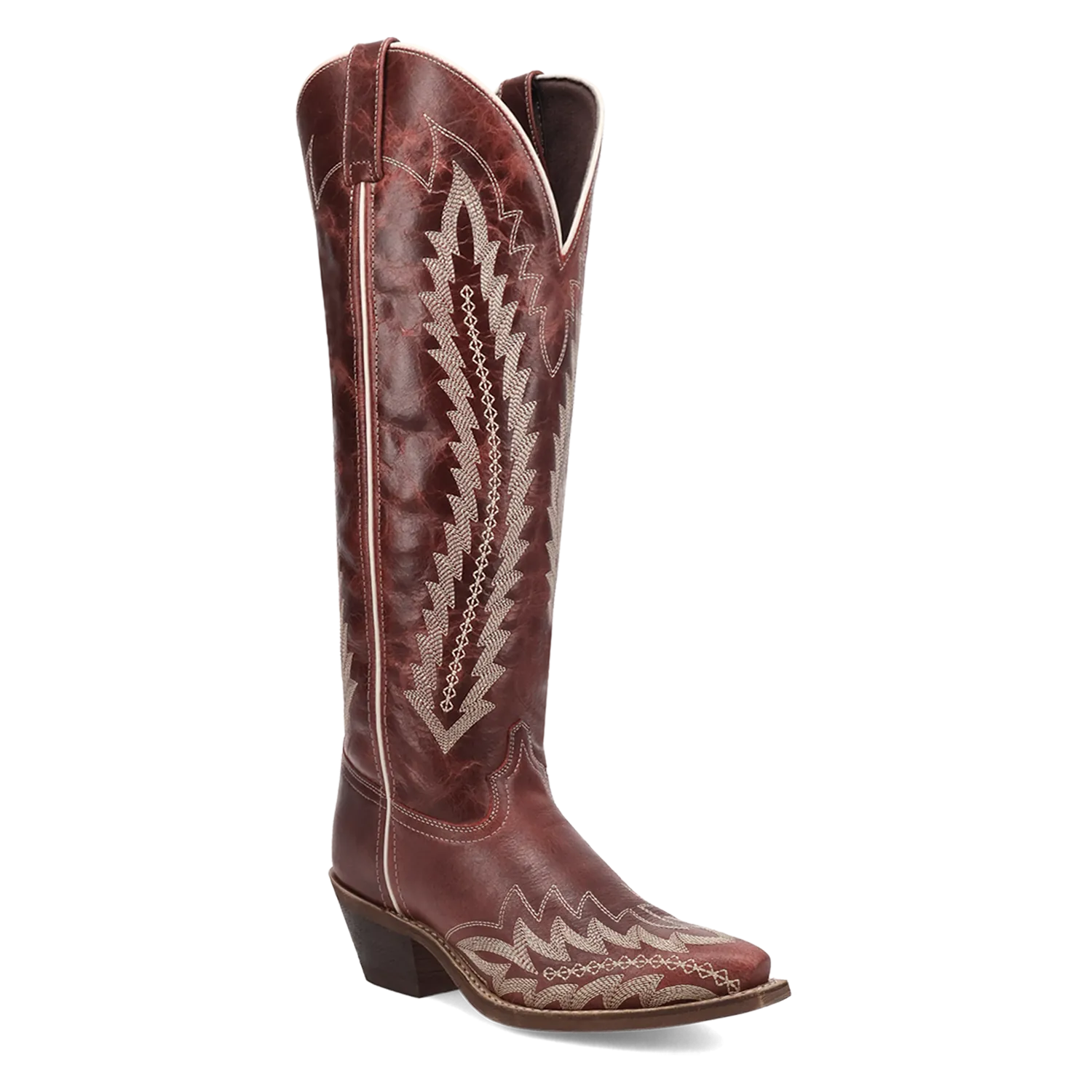 Dan Post Boots Boots Women's Roxelle Wide Calf Leather Tall Boot Red Color - Laredo Boots
