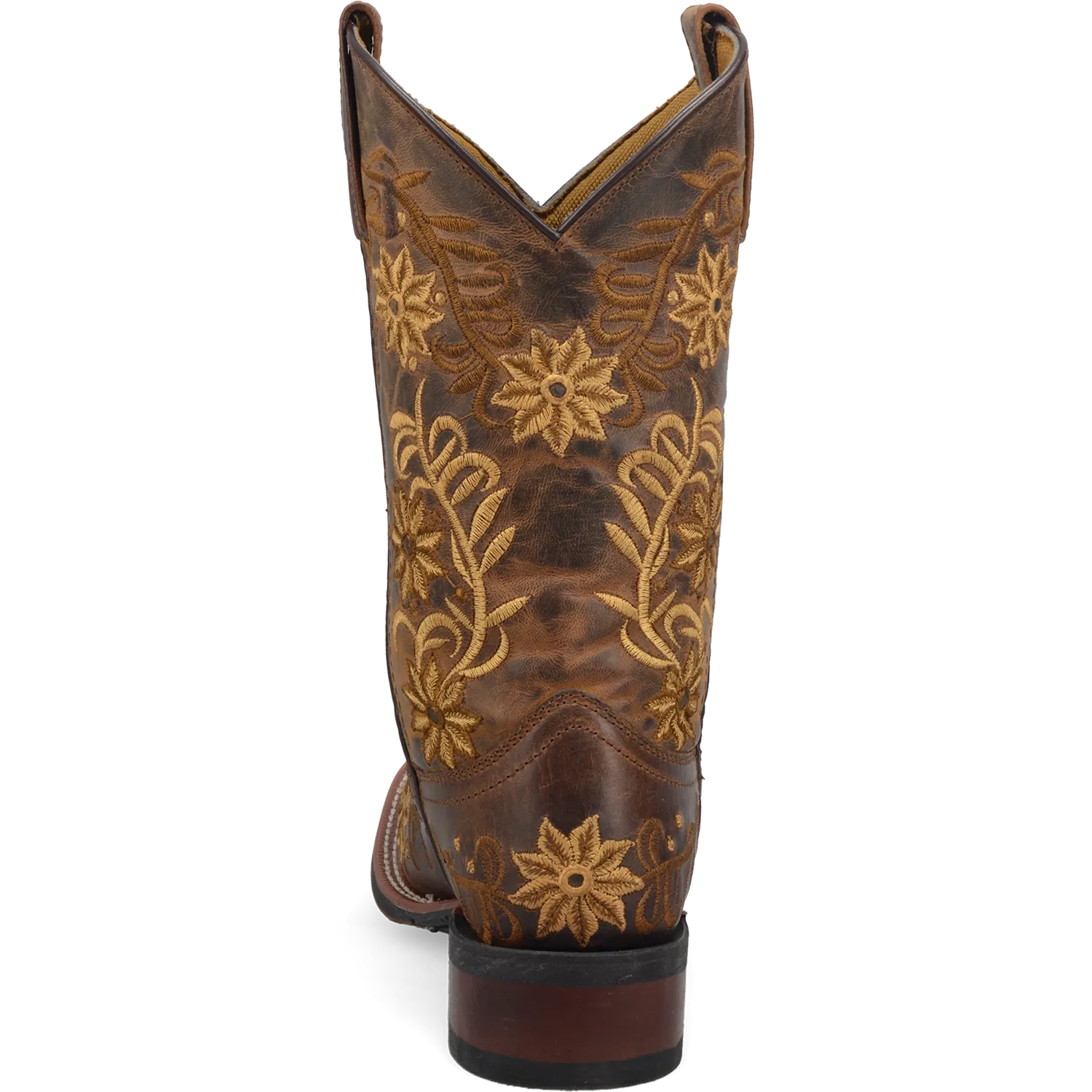 Dan Post Boots Boots Women's Secret Garden Leather Wide Square Toe Boots Brown Color - Laredo Boots