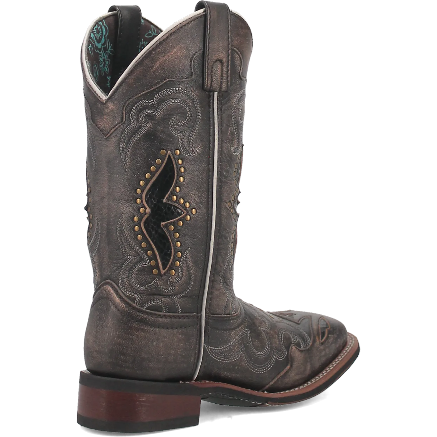 Dan Post Boots Boots Women's Spellbound Leather Wide Square Toe Boots Black Tan Color - Dan Post Boots