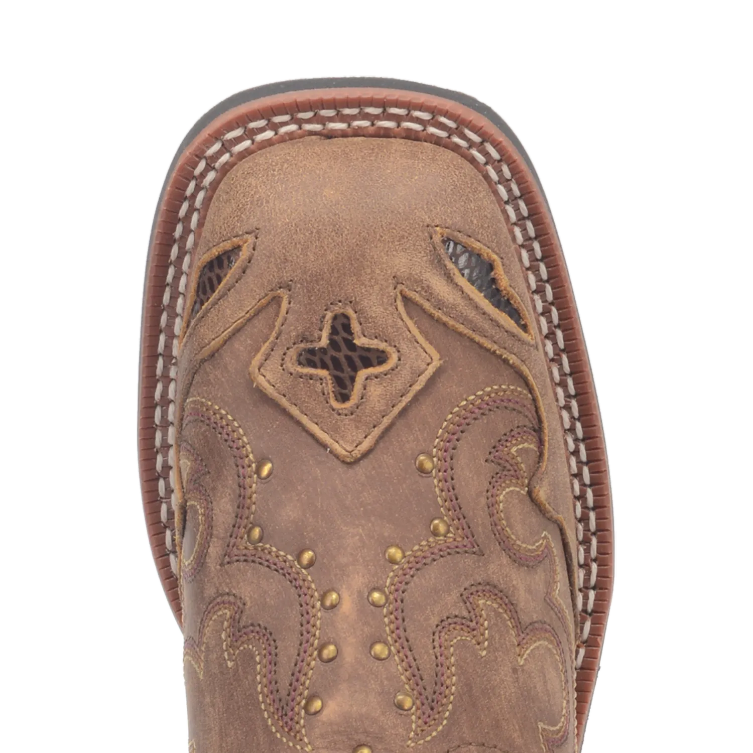 Dan Post Boots Boots Women's Spellbound Leather Wide Square Toe Boots Tan Color - Laredo Boots